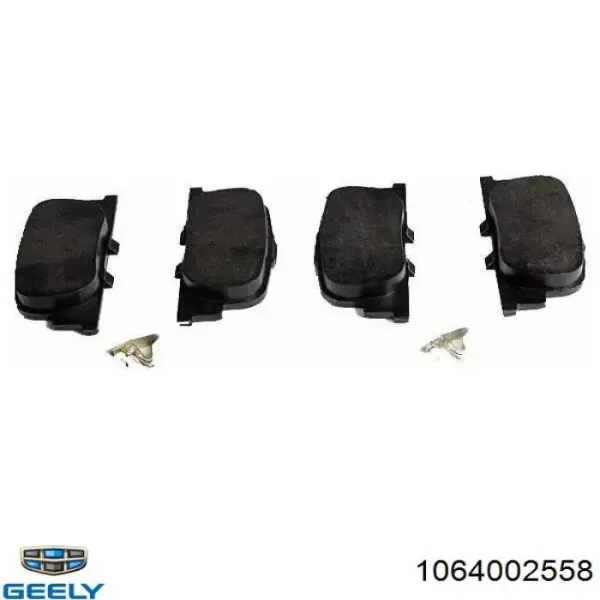 Okładziny (klocki) do hamulców tarczowych tylne 1064002558 Geely