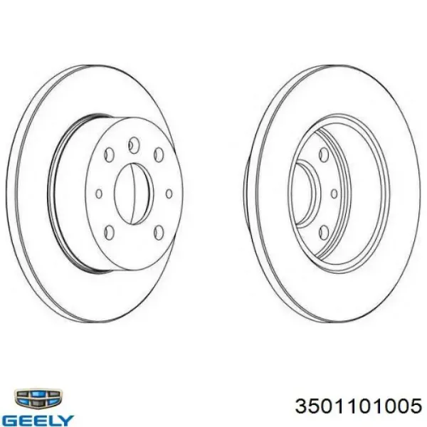 Tarcza hamulcowa przednia 3501101005 Geely