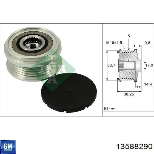 Alternator 13588290 General Motors