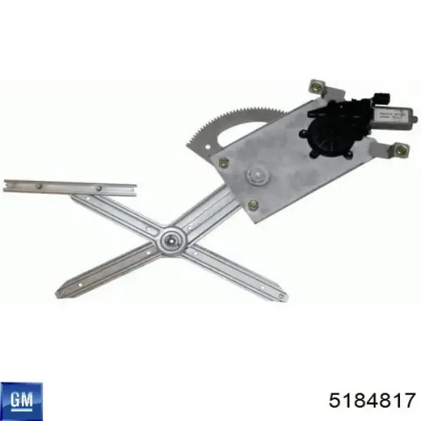 Mechanizm podnoszenia szyby drzwi przednich lewych 5184817 General Motors