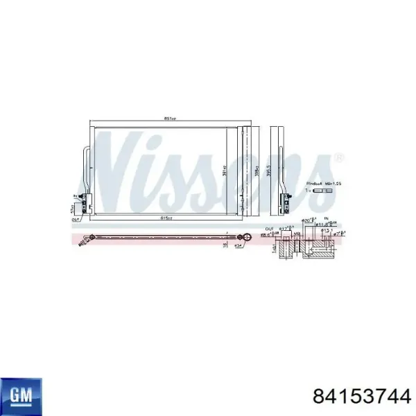 Chłodnica klimatyzacji 84153744 General Motors