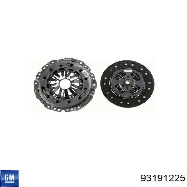 Zestaw sprzęgła (3 części) 93191225 General Motors