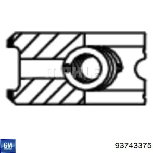 Pierścienie tłokowe na 1 cylinder, STD. 011RS101010N0 Mahle Original
