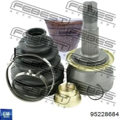 Przegub homokinetyczny przedni zewnętrzny 95228684 General Motors