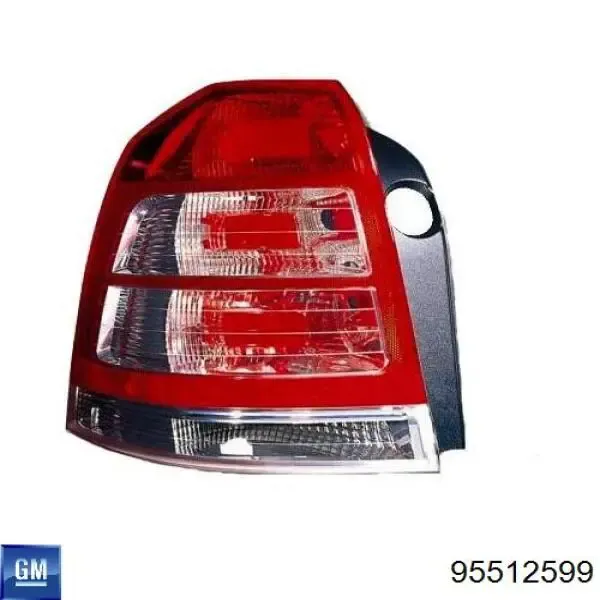 Lampa zespolona tylna lewa 95512599 General Motors
