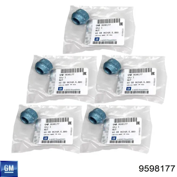 Nakrętka koła 9598177 General Motors