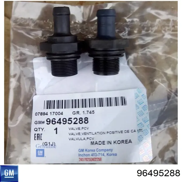 Zawór PCV odpowietrzający silnik 96495288 KAP