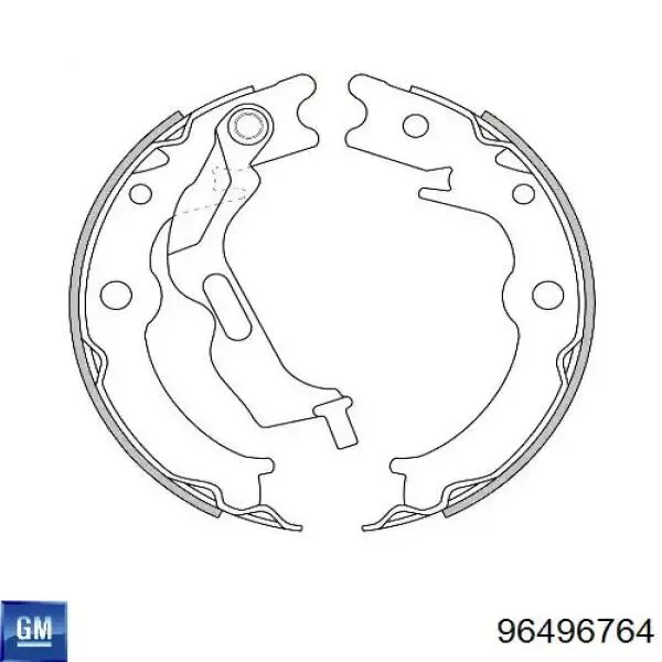 Klocki hamulca ręcznego 96496764 General Motors
