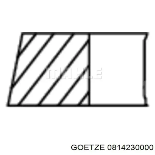 Pierścienie tłokowe na 1 cylinder, STD. 0814230000 Goetze