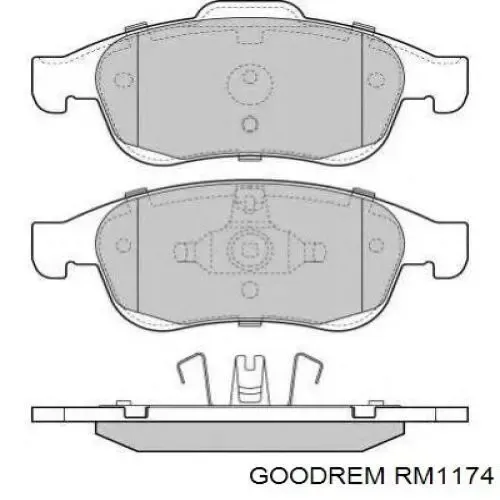 Klocki hamulcowe przednie tarczowe RM1174 Goodrem