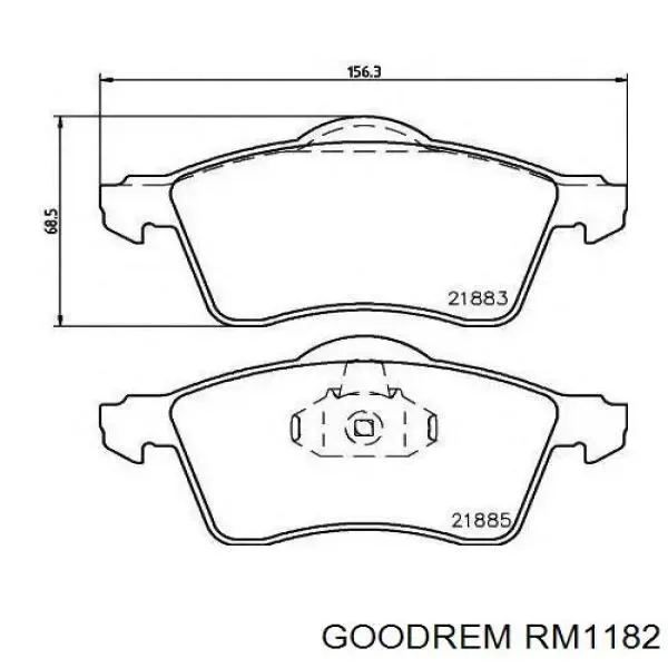 Klocki hamulcowe przednie tarczowe RM1182 Goodrem