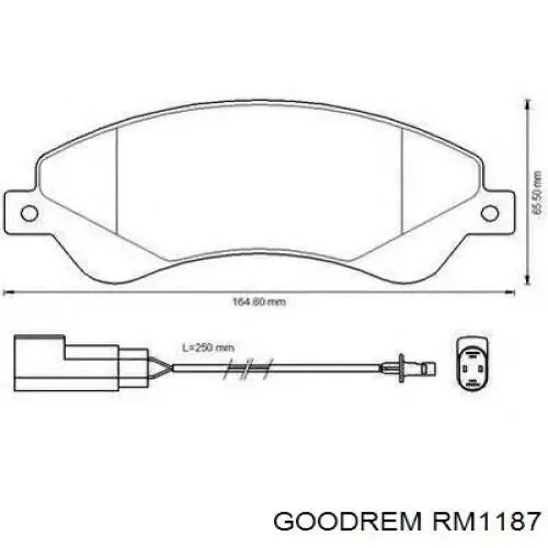 Klocki hamulcowe przednie tarczowe RM1187 Goodrem
