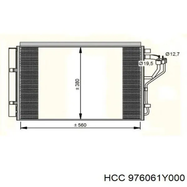 Chłodnica klimatyzacji 976061Y000 HCC