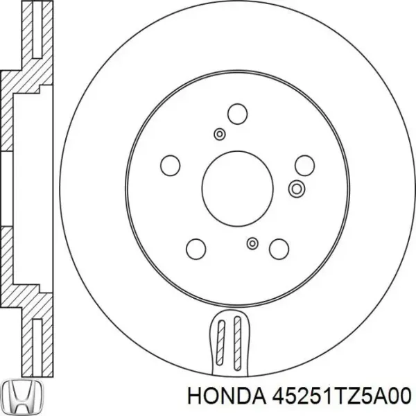 Tarcza hamulcowa przednia 45251TZ5A00 Honda