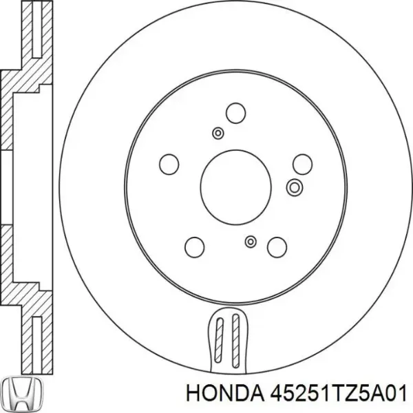 Tarcza hamulcowa przednia 45251TZ5A01 Honda