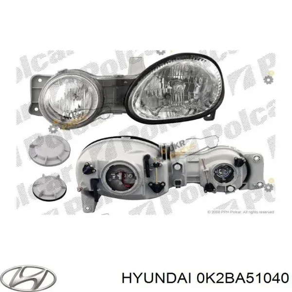 Reflektor lewy KIA Sephia II