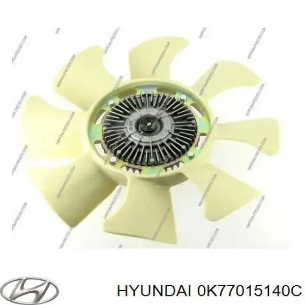 Sprzęgło wiskotyczne wentylatora chłodzenia 0K77015140C Hyundai/Kia