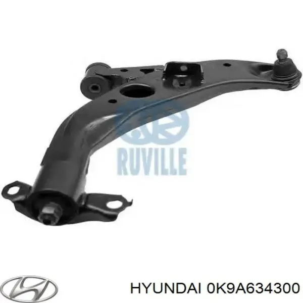 Wahacz zawieszenia przedniego dolny prawy 0K9A634300 Hyundai/Kia