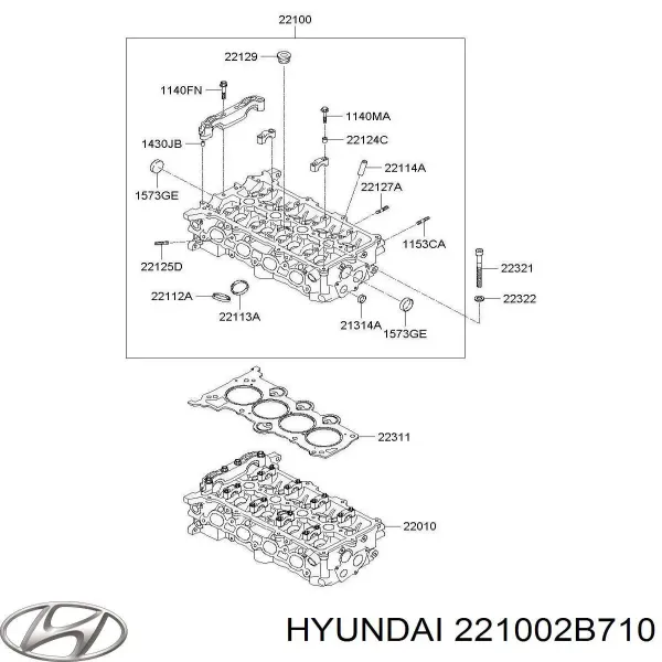 Głowica cylindrów KIA Carens III