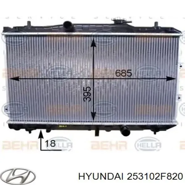 Chłodnica silnika 253102F820 Hyundai/Kia