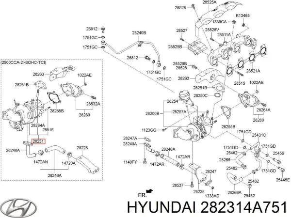 Turbina 282314A751 Hyundai/Kia