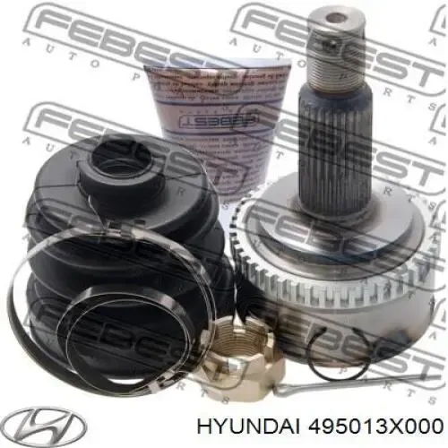 Półoś napędowa przednia prawa 495013X000 Hyundai/Kia