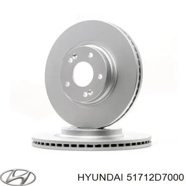 Tarcza hamulcowa przednia 51712D7000 Hyundai/Kia