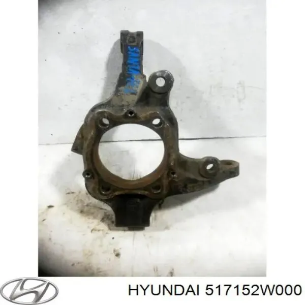 Czop (zwrotnica) przedni lewy 517152W000 Hyundai/Kia