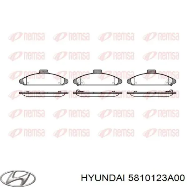 Klocki hamulcowe przednie tarczowe 5810123A00 Hyundai/Kia