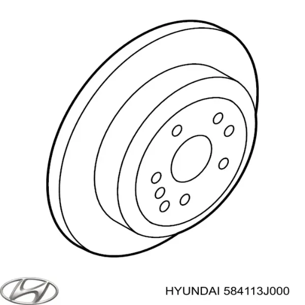 Tarcza hamulcowa tylna 584113J000 Hyundai/Kia