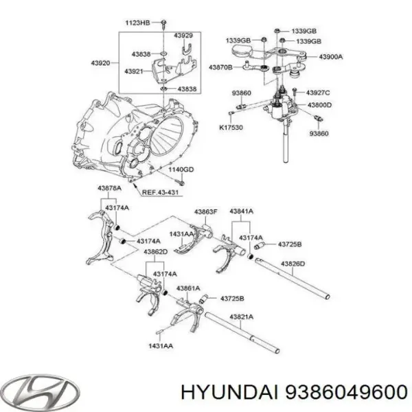 9386049600 Hyundai/Kia Czujnik włączania światła cofania