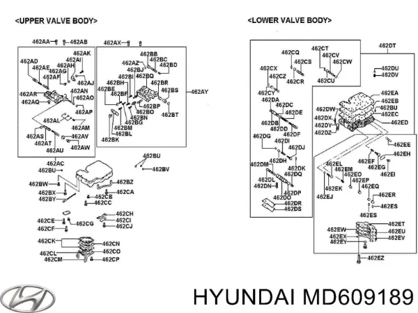 Filtr automatycznej skrzyni biegów MD609189 Hyundai/Kia