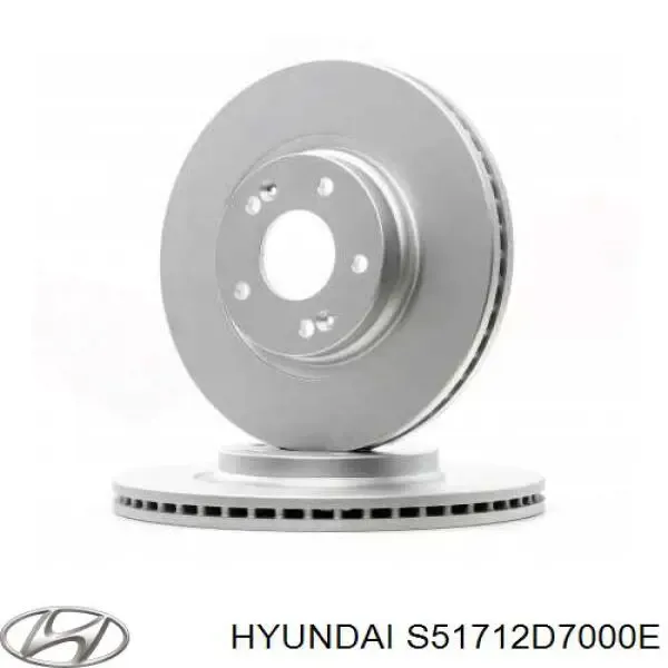 Tarcza hamulcowa przednia S51712D7000E Hyundai/Kia