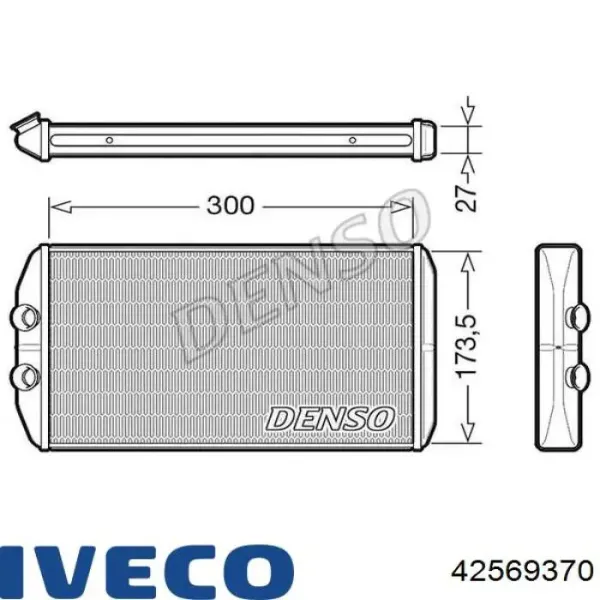 Chłodnica nagrzewnicy (ogrzewacza) 42569370 Iveco