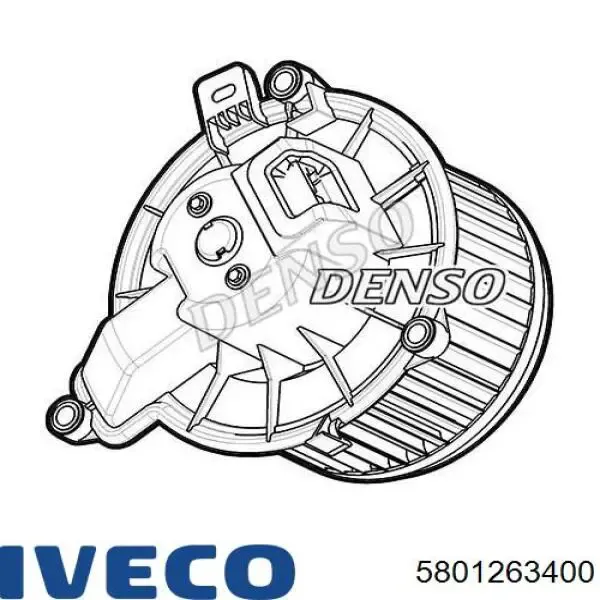 Silniczek wentylatora nagrzewnicy (ogrzewacza wnętrza) 5801263400 Iveco