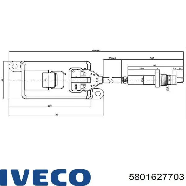 Czujnik tlenków azotu NOX 5801627703 Iveco