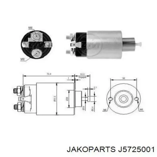 Przekaźnik świec żarowych J5725001 Jakoparts