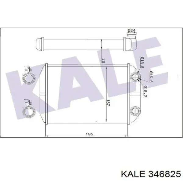 Chłodnica nagrzewnicy (ogrzewacza) 346825 Kale