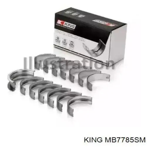 Panewki główne wału korbowego, zestaw, standardowe (STD) MB7785SM King