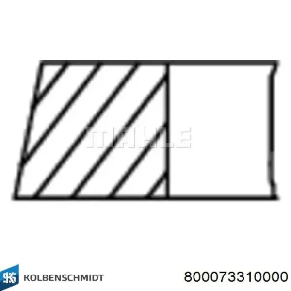 Pierścienie tłokowe na 1 cylinder, STD. 800073310000 Kolbenschmidt