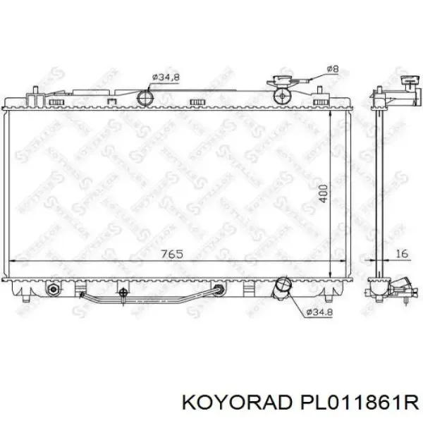 Chłodnica silnika PL011861R Koyorad