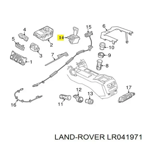 Mechanizm zmiany biegów (cięgno) Land Rover Range Rover SPORT II