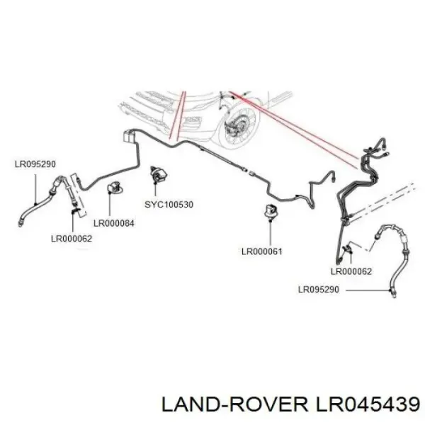 Przewód hamulcowy przedni LR045439 Land Rover