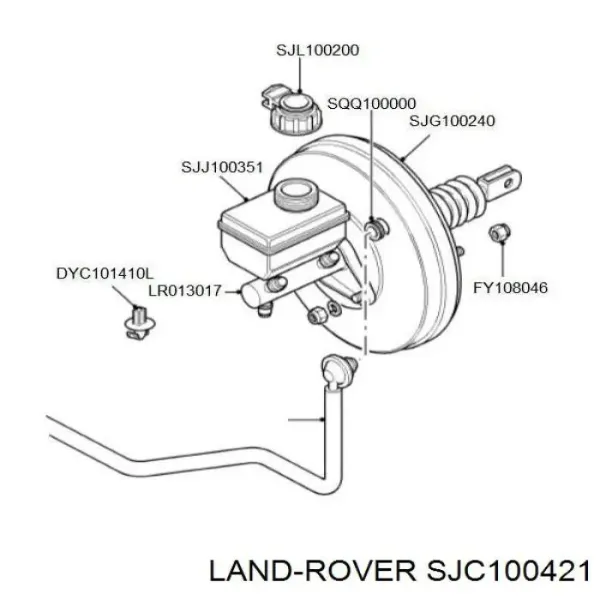 Główny cylinder hamulców SJC100421 Land Rover