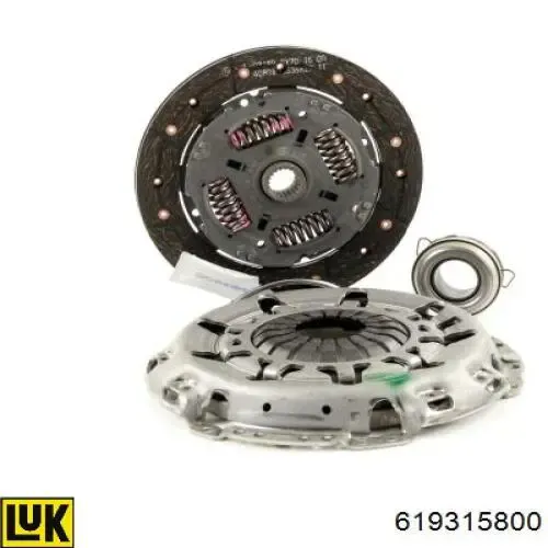 Zestaw sprzęgła (3 części) 619315800 LUK