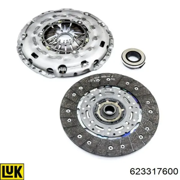Zestaw sprzęgła (3 części) 623317600 LUK
