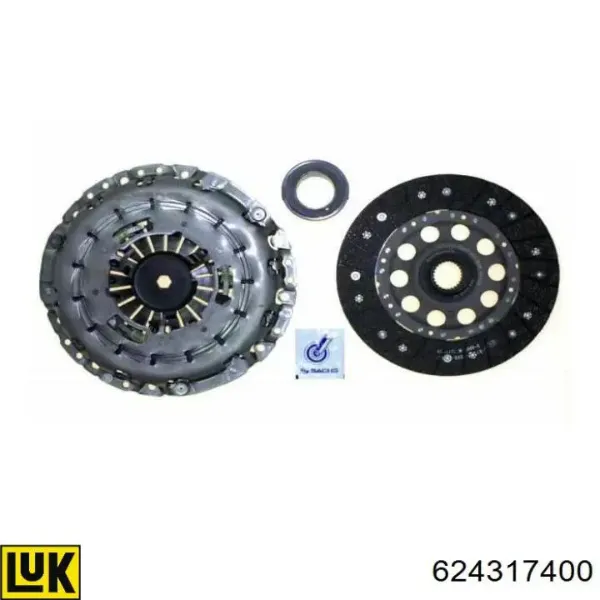 Zestaw sprzęgła (3 części) 624317400 LUK