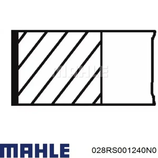 Zestaw pierścieni tłokowych do silnika, STD 028RS001240N0 Mahle Original