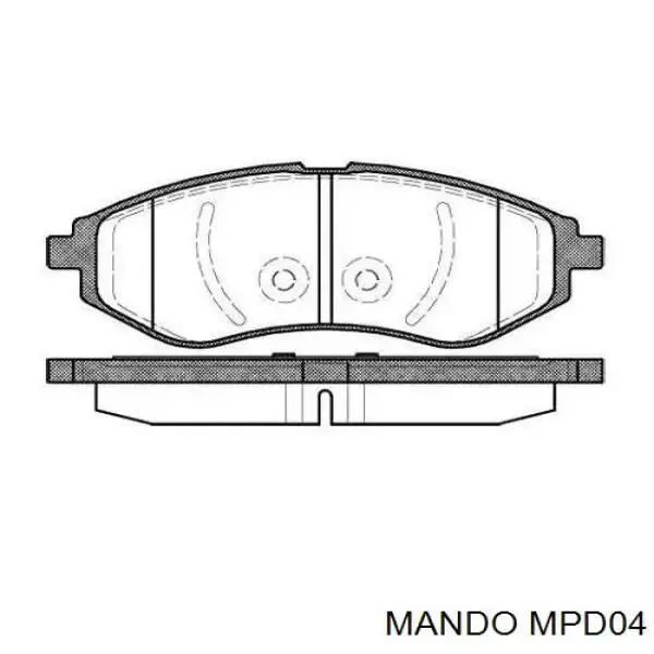Klocki hamulcowe przednie tarczowe MPD04 Mando