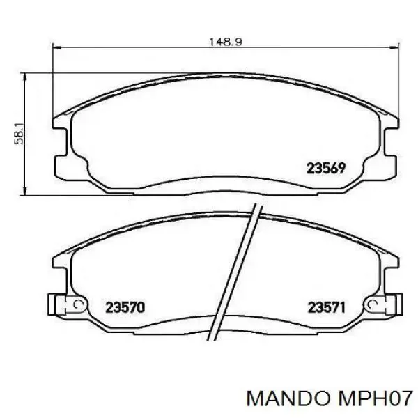 Klocki hamulcowe przednie tarczowe MPH07 Mando